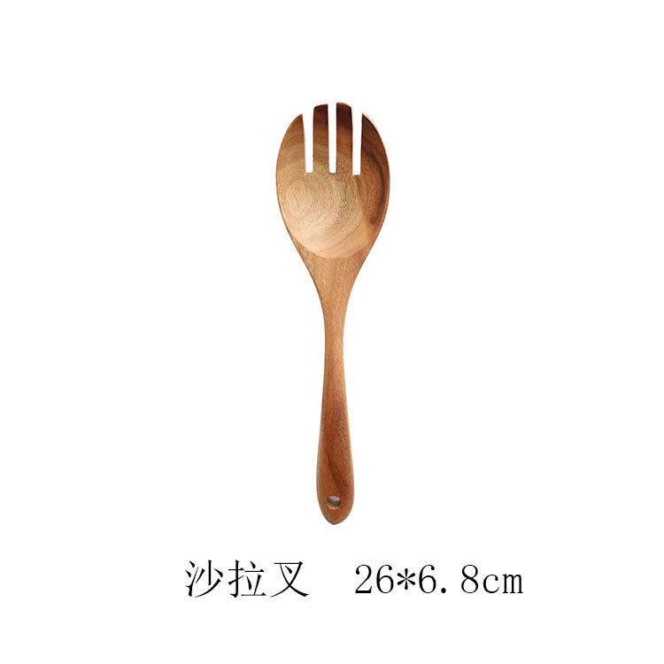 Teak Wood Ladle Turner Colander Soup Tools