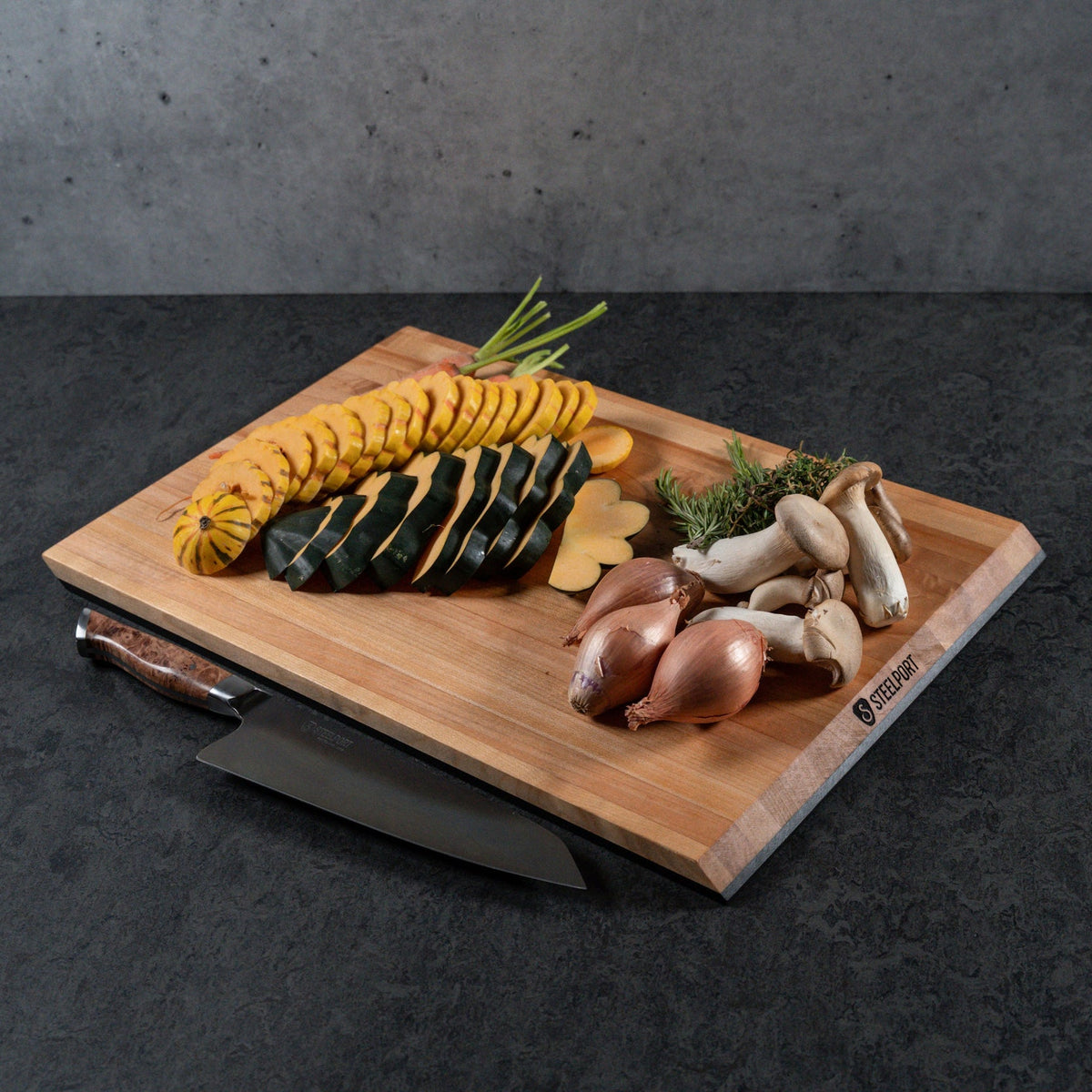 STEELPORT Everyday 8-Inch Chef Knife & Cutting Board Set