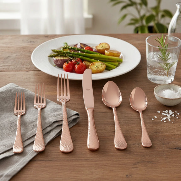 20 Pcs Set Epoque Bronze Flatware Set | Mepra Epoque Bronze 20-Piece Italian Flatware Set