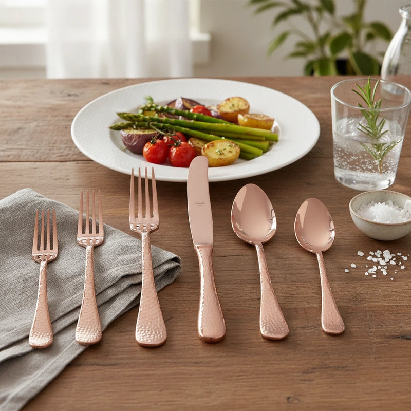 20 Pcs Set Epoque Bronze Flatware Set | Mepra Epoque Bronze 20-Piece Italian Flatware Set