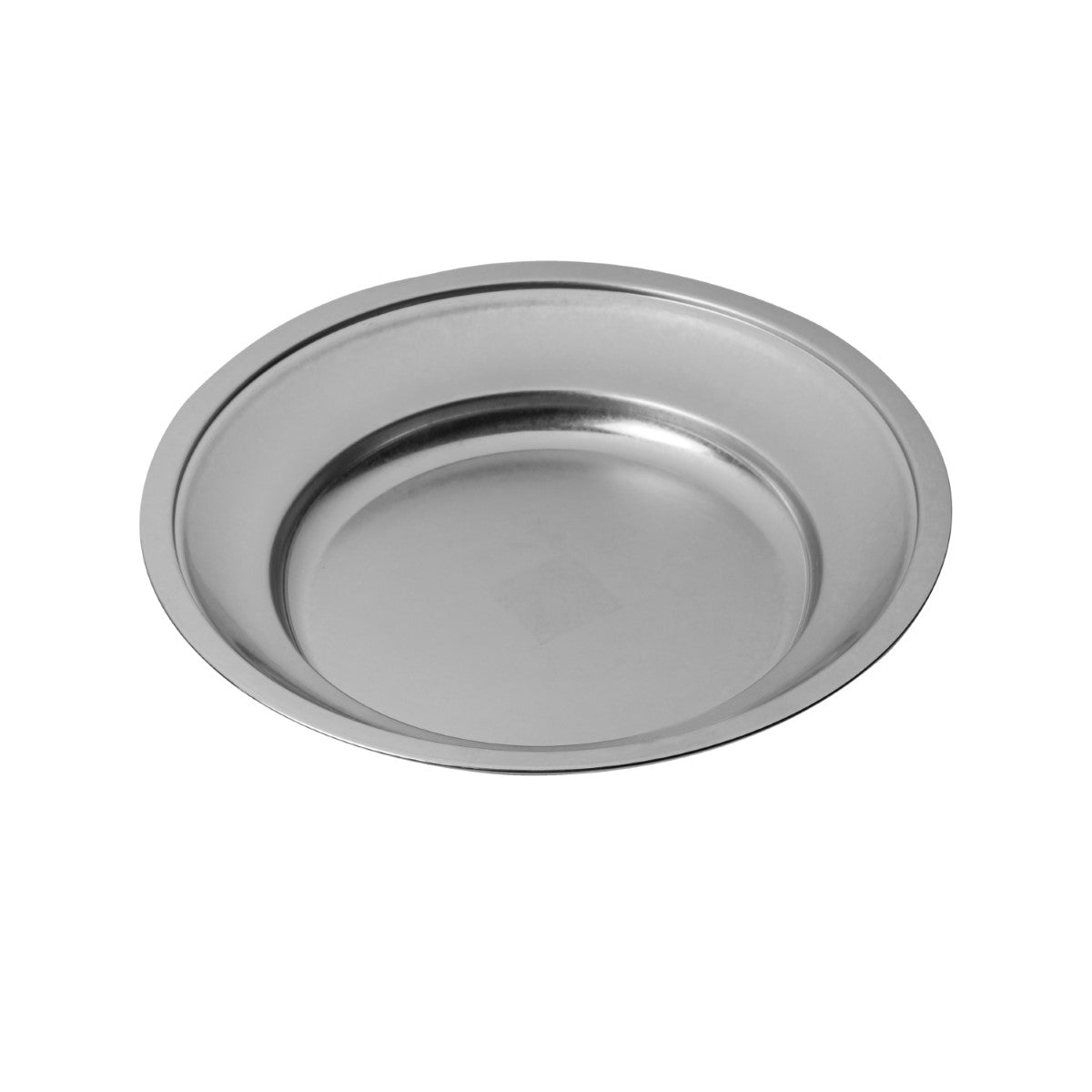 Round metal object on a white background