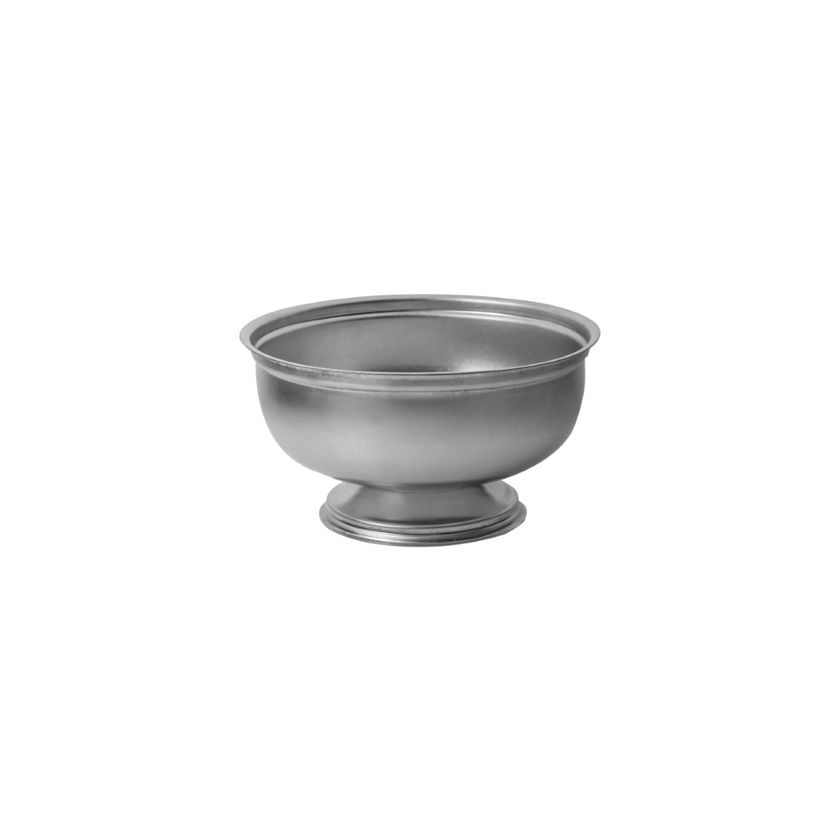 Metallic bowl on a white background