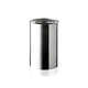 Stainless steel canister on a white background