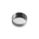 Metallic ring with a reflective surface on a white background