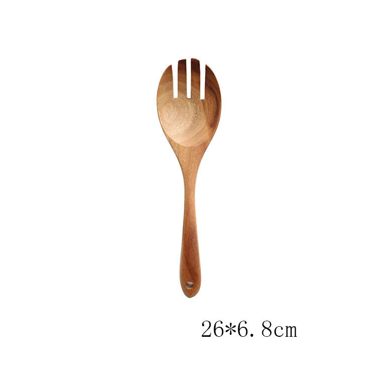 Teak Wood Ladle Turner Colander Soup Tools