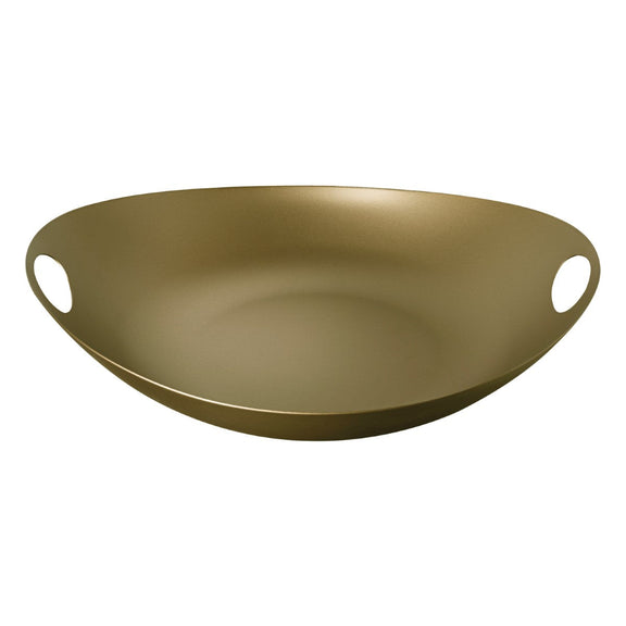 Bronze-colored Centerpiece with handles on a white background
