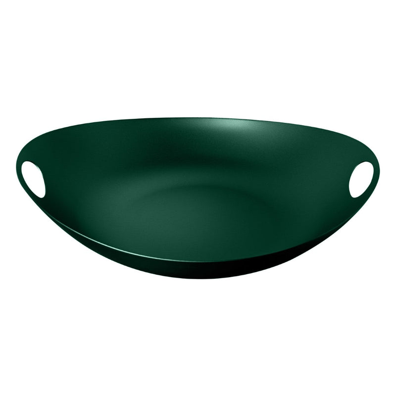 Green Centerpiece with two handles on a white background