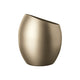 Gold-colored wine bucket on a white background