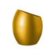 Gold-colored wine bucket on a white background