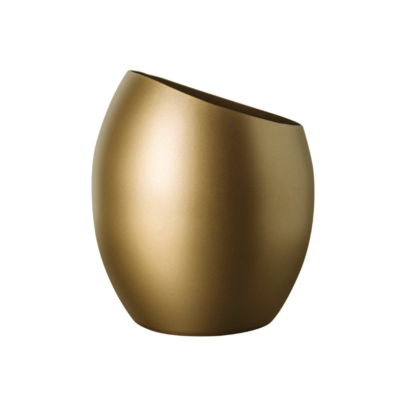Gold wine bucket on a white background