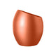 Copper-colored wine bucket on a white background
