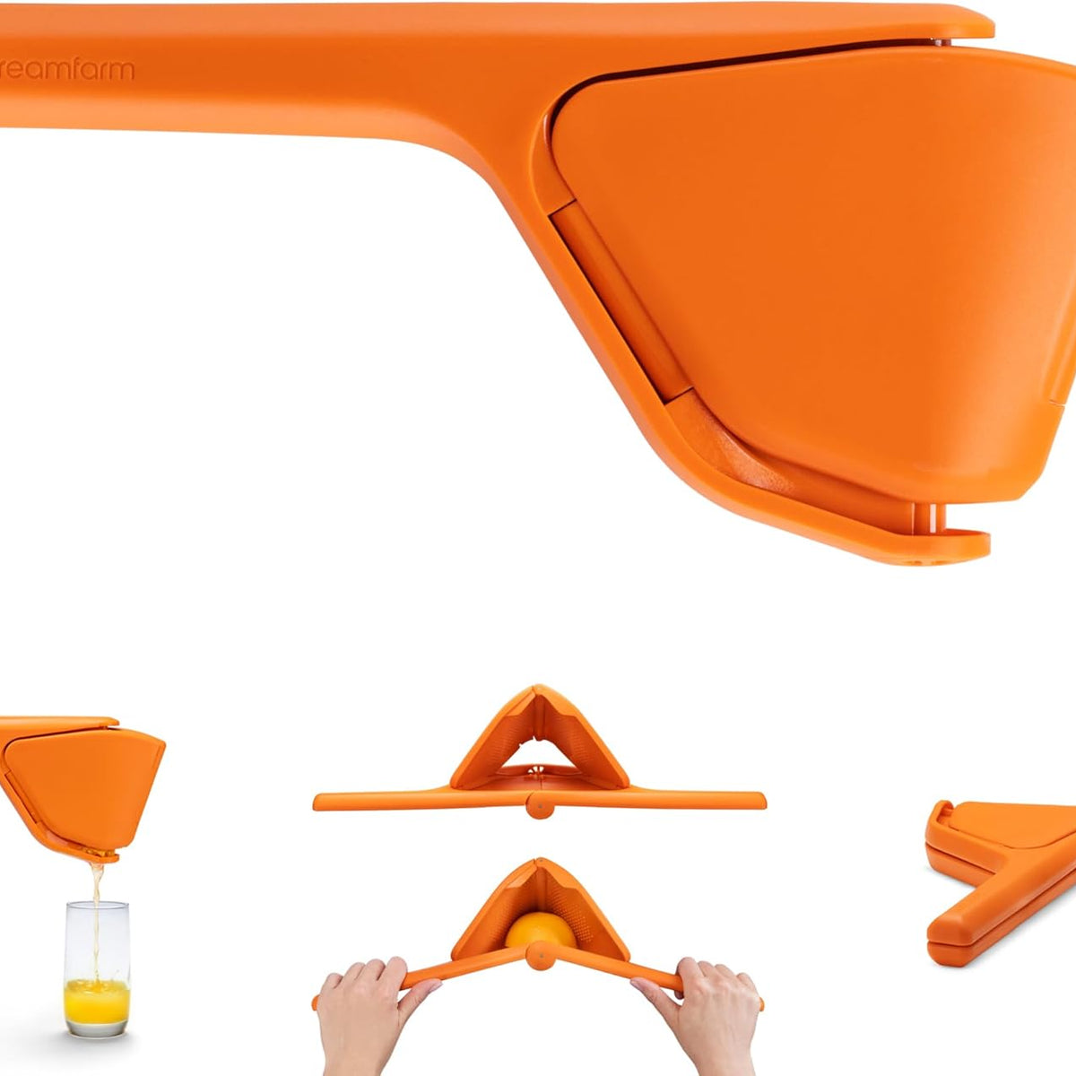 Fluicer Fold-Flat Citrus Juicer – Manual Hand Lemon & Lime Squeezer with Seed Catcher
