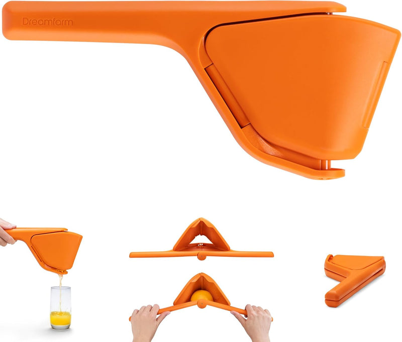 Fluicer Fold-Flat Citrus Juicer – Manual Hand Lemon & Lime Squeezer with Seed Catcher