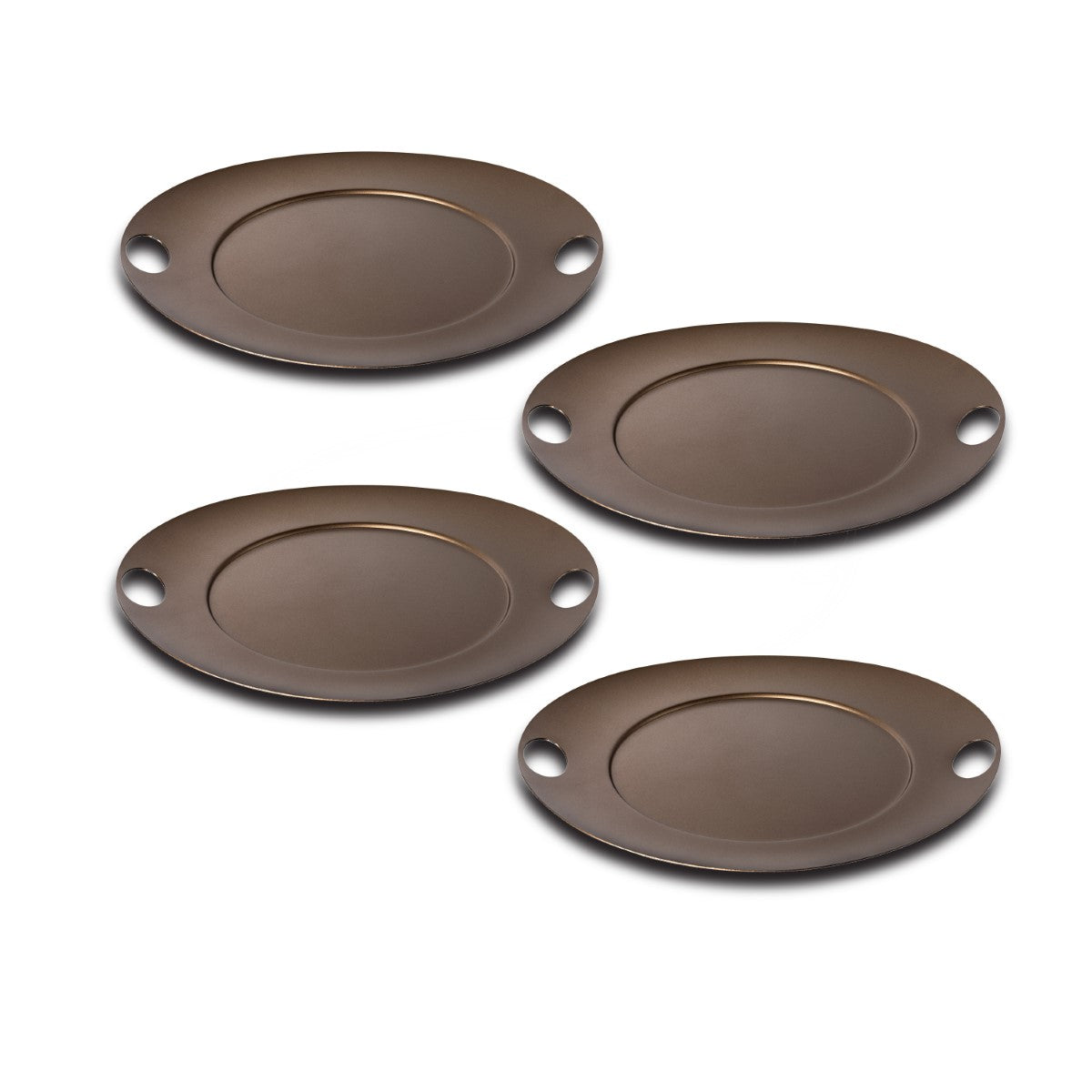 Set Of 4 Saturno Coasters 5.5X5 Materic Bronze