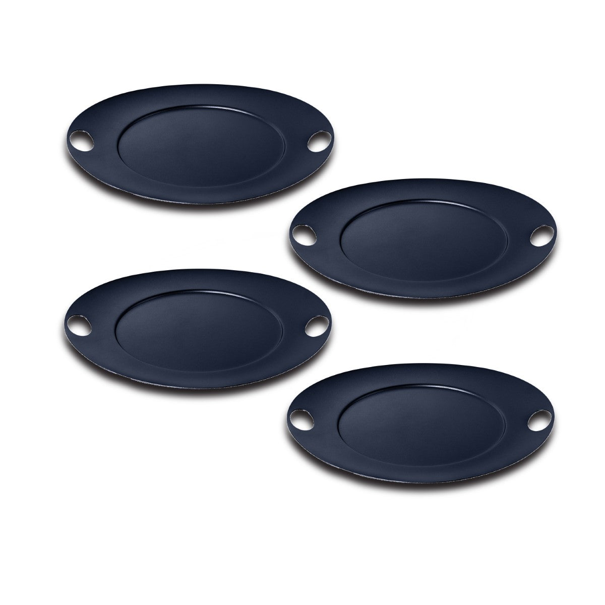 Set Of 4 Saturno Coasters 5.5X5 Materic Cobalt