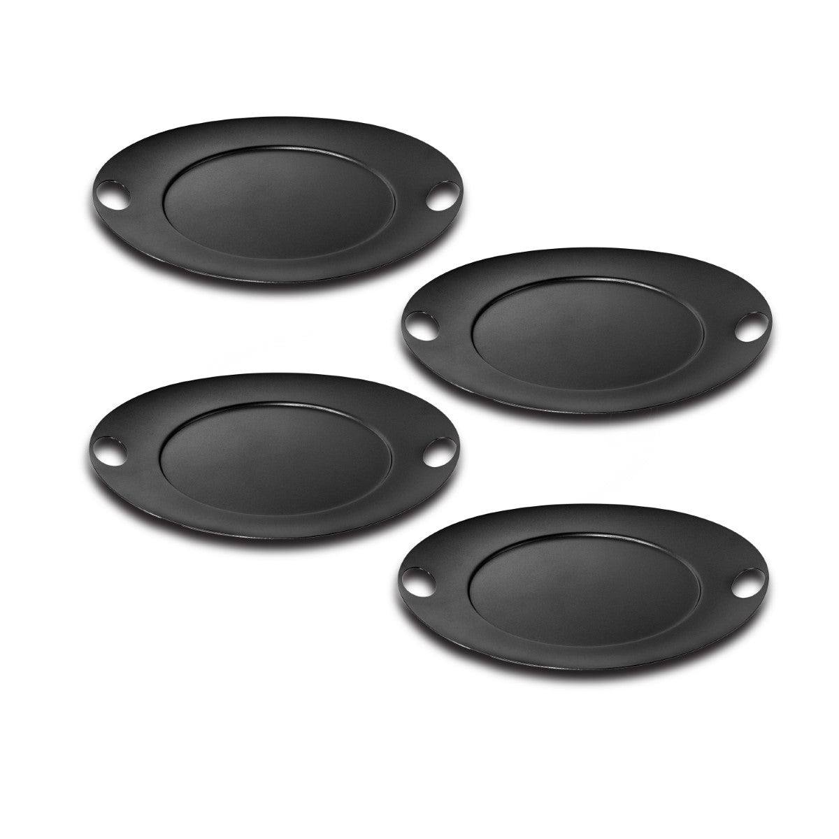 Set Of 4 Saturno Coasters 5.5X5 Vulcan Grey