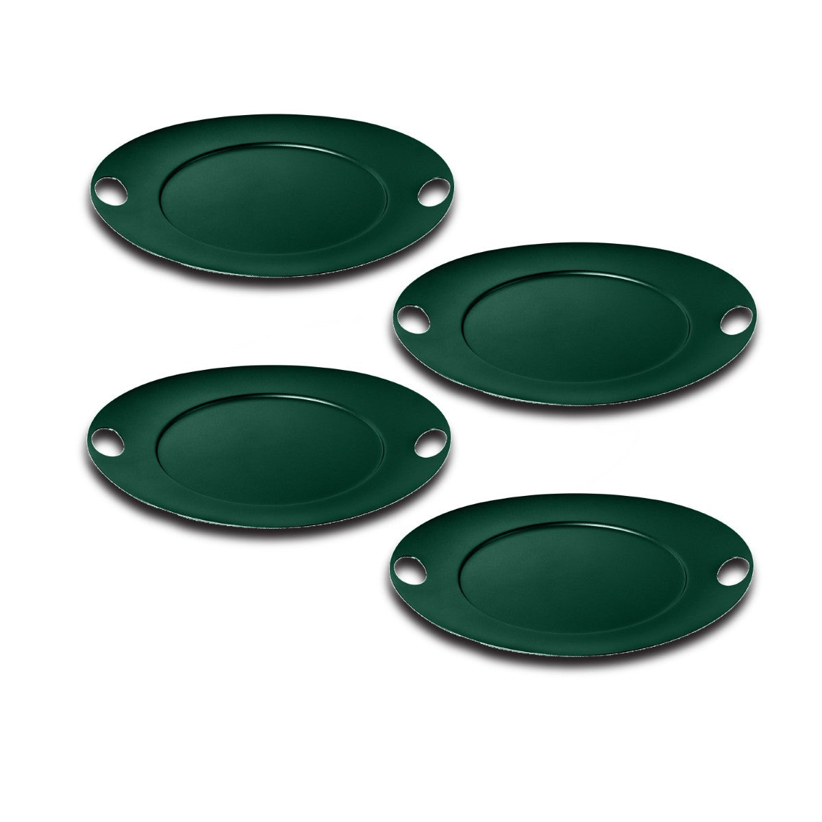 Set Of 4 Saturno Coasters 5.5X5 Materic Green