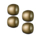Four gold napkin rings on a white background