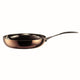 Copper frying pan on a white background