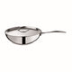 Mepra Stainless steel frying pan with lid on a white background