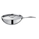Mepra Stainless steel wok with lid on a white background