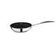 Frying pan with a black non-stick surface on a white background