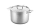 Mepra Stainless steel pot with lid on a white background