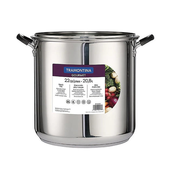 Tramontina 22 Quart Stainless Steel Covered Stock Pot
