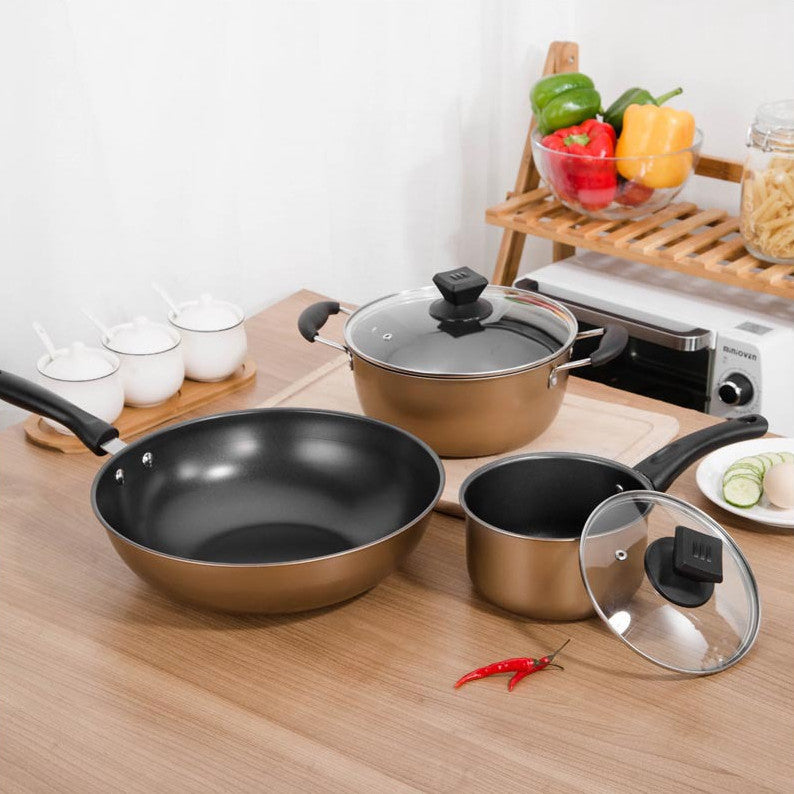 Cast Iron Non-Stick three piece cookware set