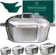 Magnaware Ultimate Oval Collection Cast Aluminum Dutch Oven Set – 4 Ovens with Lids