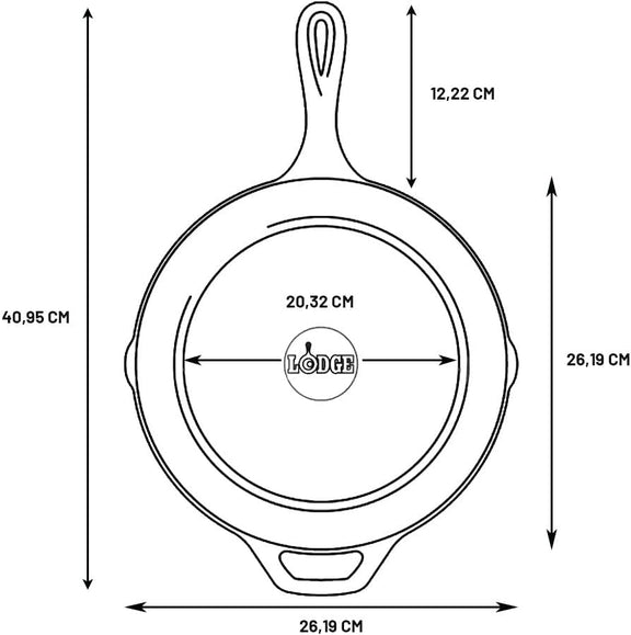 10.25 Inch Pre-Seasoned Cast Iron Skillet | Non-Toxic, PFAS-Free Frying Pan for Oven, Stove & Grill