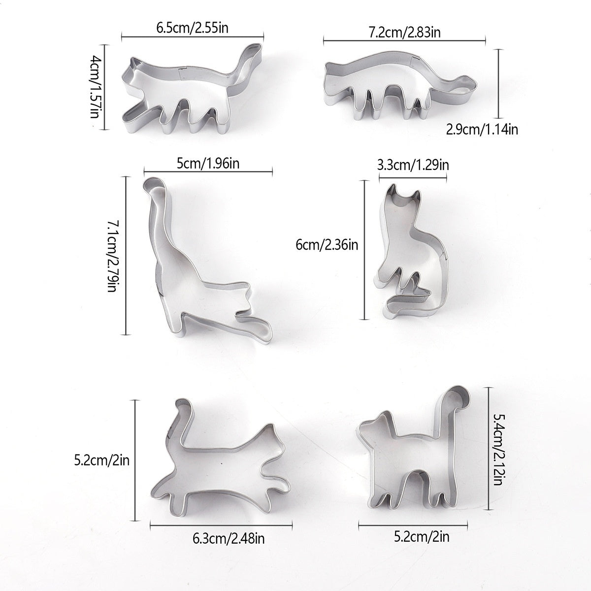 Premium Stainless Steel Animal-Shaped Cookie Cutter Sets