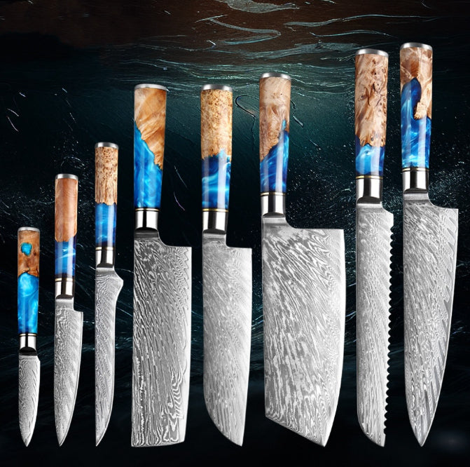 Stainless Steel Kitchen Knife Set: Multipurpose Chef Knife and Heavy Duty Meat Chopper