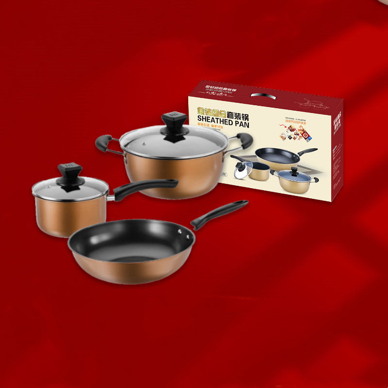 Cast Iron Non-Stick three piece cookware set