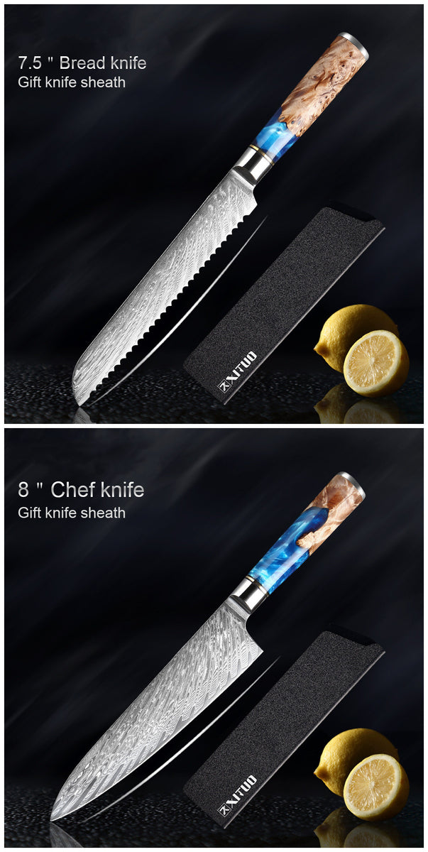 Stainless Steel Kitchen Knife Set: Multipurpose Chef Knife and Heavy Duty Meat Chopper
