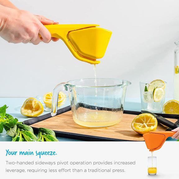 Fluicer Fold-Flat Citrus Juicer – Manual Hand Lemon & Lime Squeezer with Seed Catcher