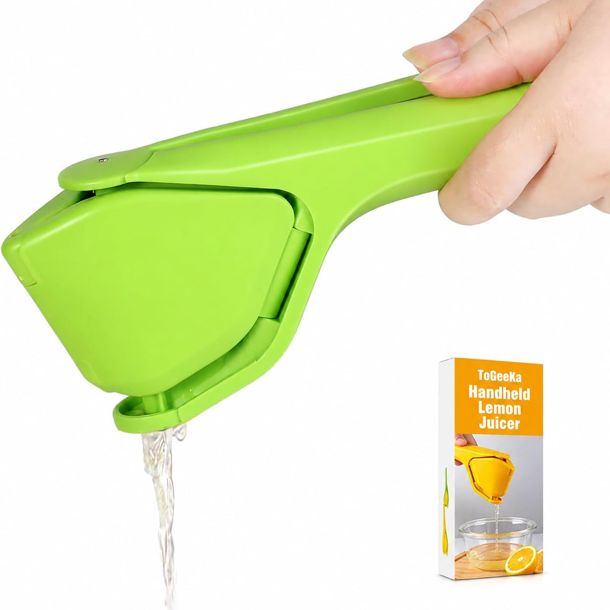 Flat Folding Lemon Squeezer - Effortless Manual Citrus Juicer Hand Press for Lemons, Limes & Oranges