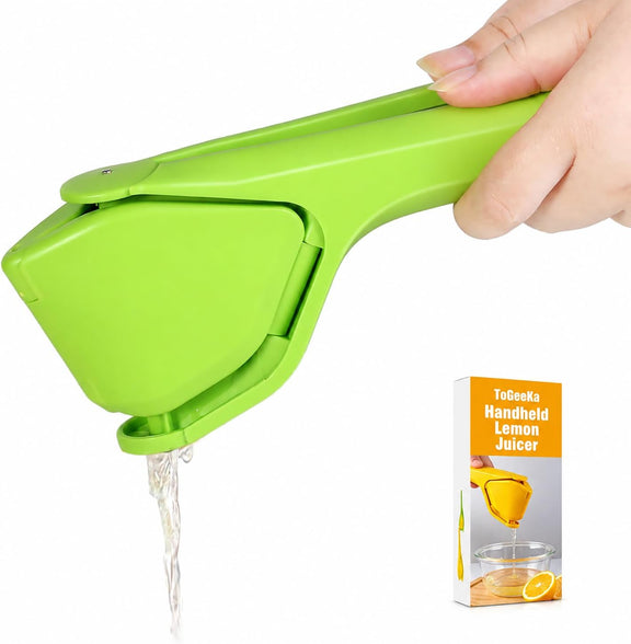 Flat Folding Lemon Squeezer - Effortless Manual Citrus Juicer Hand Press for Lemons, Limes & Oranges