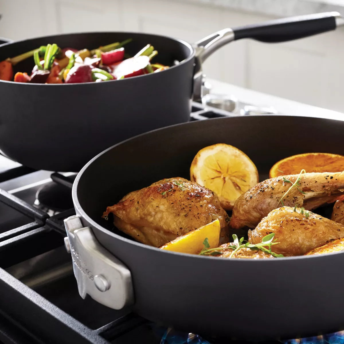 Calphalon Select with Aquashield Nonstick 9Pc Space-Saving Cookware Set