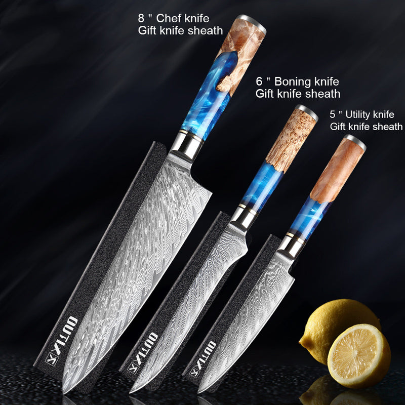 Stainless Steel Kitchen Knife Set: Multipurpose Chef Knife and Heavy Duty Meat Chopper