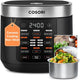 10-Cup Fuzzy Logic Rice Cooker & Steamer | Non-Stick Ceramic Inner Pot Food Steamer & Slow Cooker