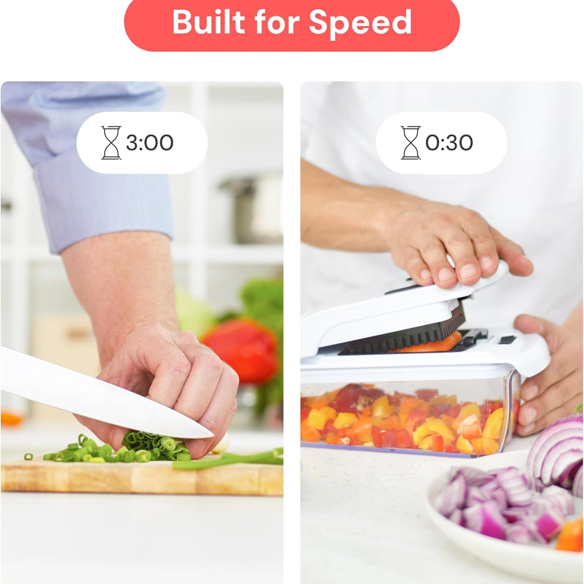 Fullstar Pro 4-in-1 Vegetable Chopper, Onion Dicer & Food Spiralizer with Container