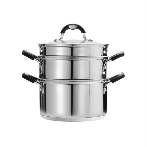 Tramontina Stainless Steel 3 Quart Steamer & Double-Boiler, 4 Piece