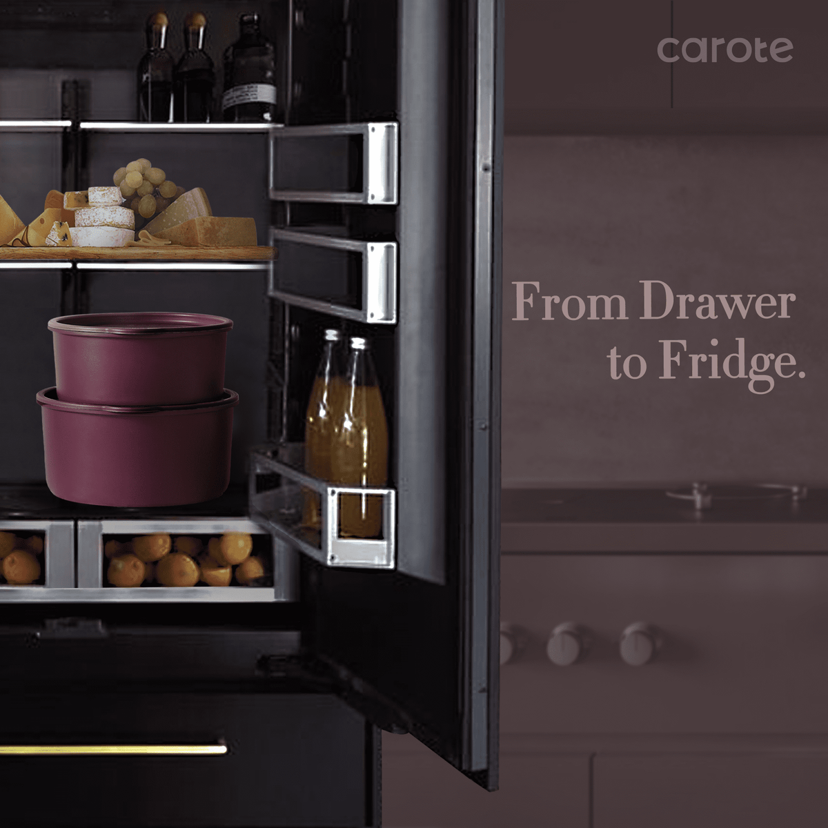 20-Piece Nonstick Ceramic Pots and Pans Set with Detachable Handles | Space-Saving Induction Cookware Set (Ultra Violet)