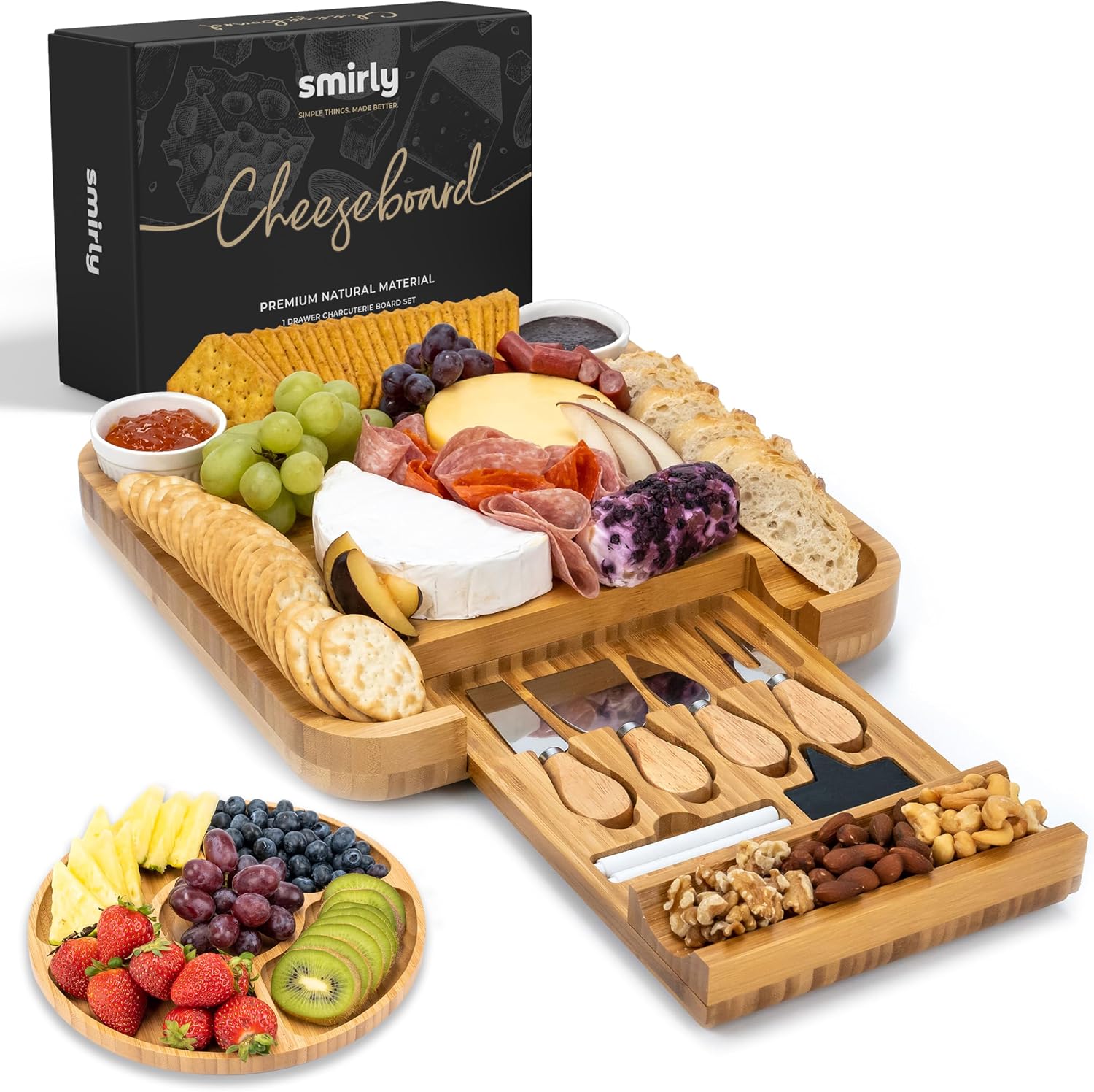 Charcuterie Cheese Board Set with Serving Accessories