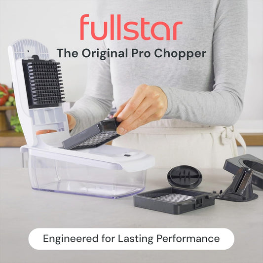 Fullstar Pro 4-in-1 Vegetable Chopper, Onion Dicer & Food Spiralizer with Container