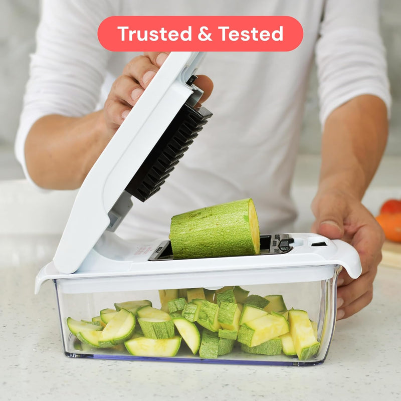 Fullstar Pro 4-in-1 Vegetable Chopper, Onion Dicer & Food Spiralizer with Container