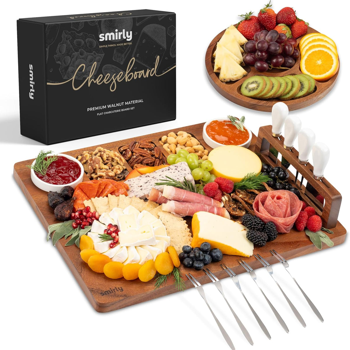 Charcuterie Cheese Board Set with Serving Accessories