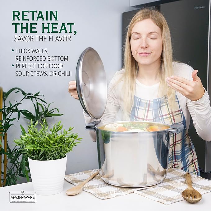 Magnaware 10-Quart Aluminum Stock Pot with Lid