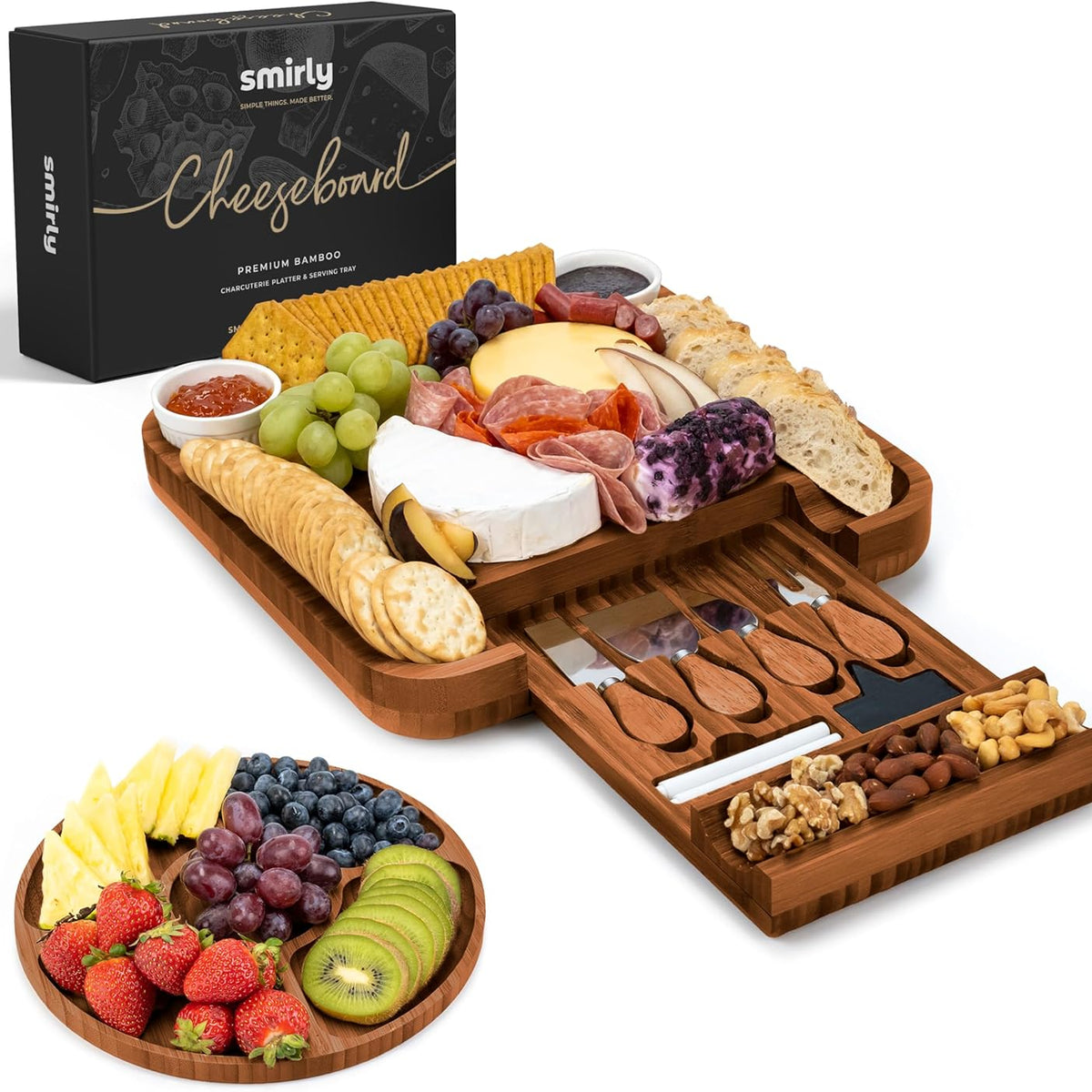 Charcuterie Cheese Board Set with Serving Accessories